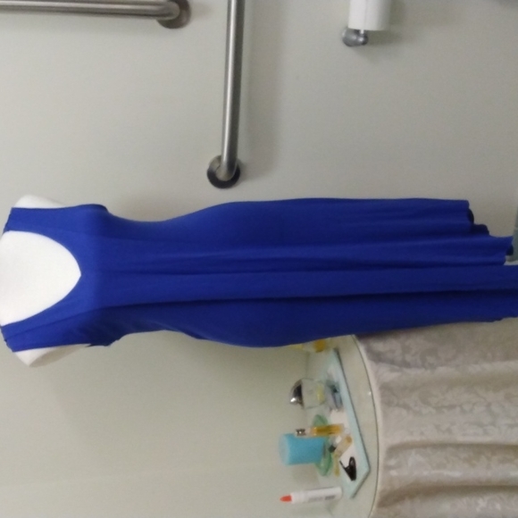 Cable & Gauge  medium Sleek blue ribbed high/low dress - Medium - Picture 1 of 8